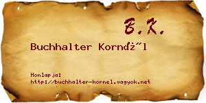 Buchhalter Kornél névjegykártya